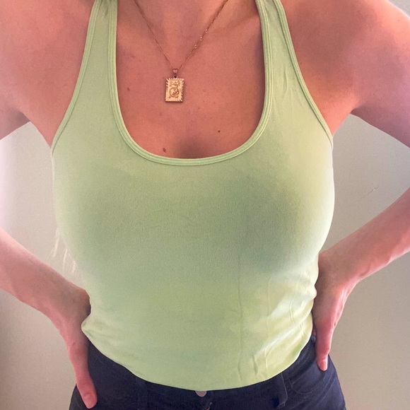 Pastel green LULULEMON workout top - Picture 3 of 4